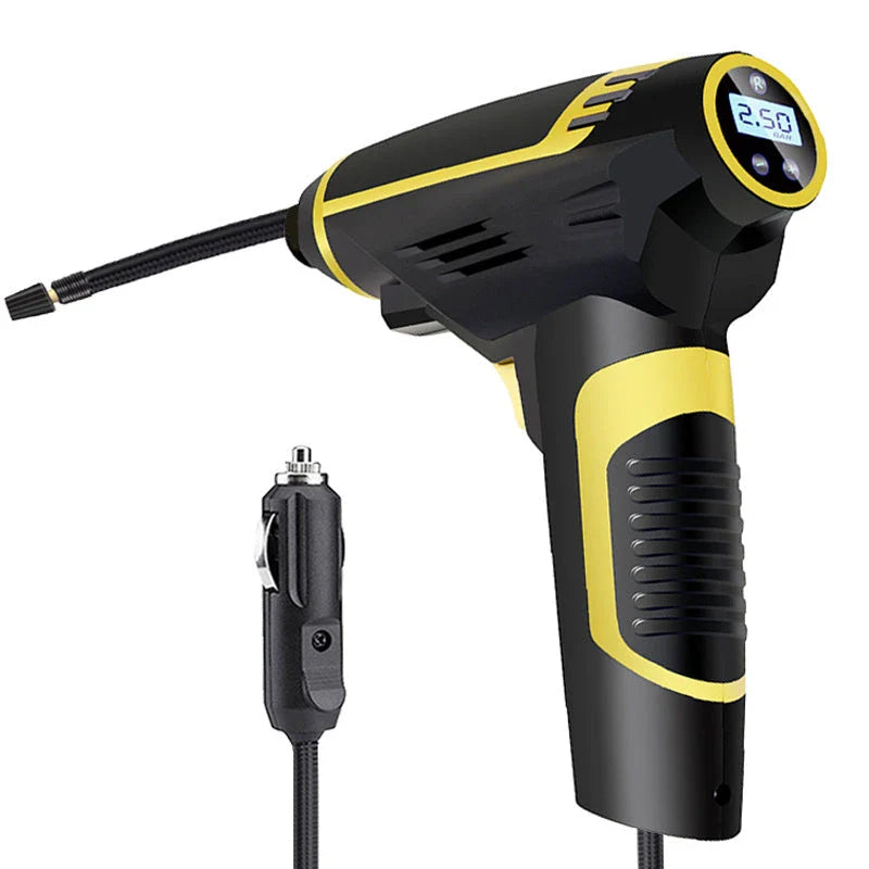 Powerful digital air compressor with automatic shut-off and versatile pressure unit options for effortless tyre inflation in the UK