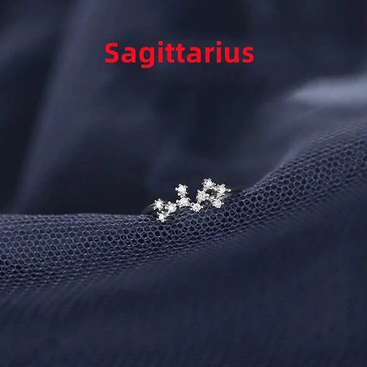 Elegant sterling silver zodiac sign rings in various astrological designs