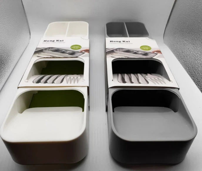 Innovative Drawer Organiser with separate compartments for efficient kitchen storage and organisation