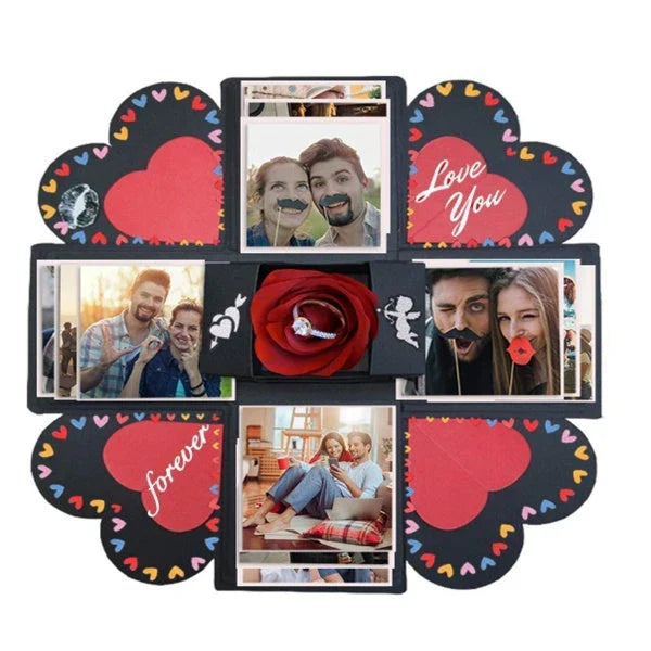 Stylish craft paper photo album box for weddings, anniversaries, and other celebrations