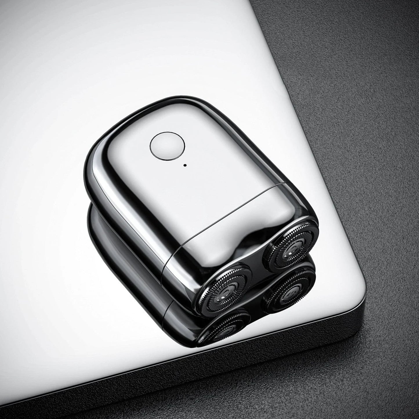 Premium cordless electric shaver for men with stainless steel blades, USB charging, and a sleek gift box design