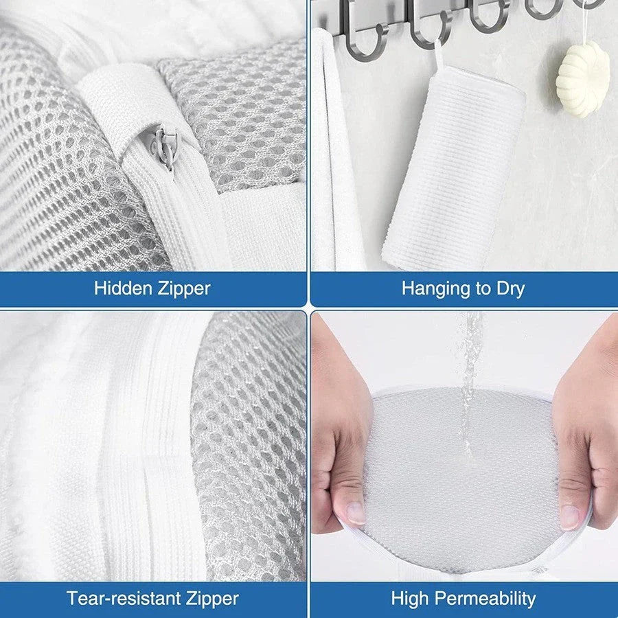High-quality laundry bag for protecting shoes and delicate clothing during machine washing