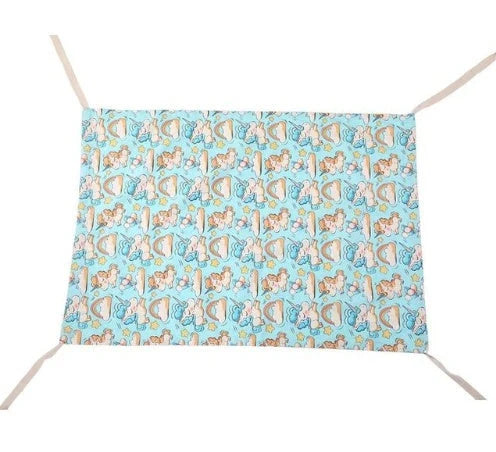 Portable baby crib hammock made of soft crushed velour in various colors to help reduce SIDS and flat head syndrome
