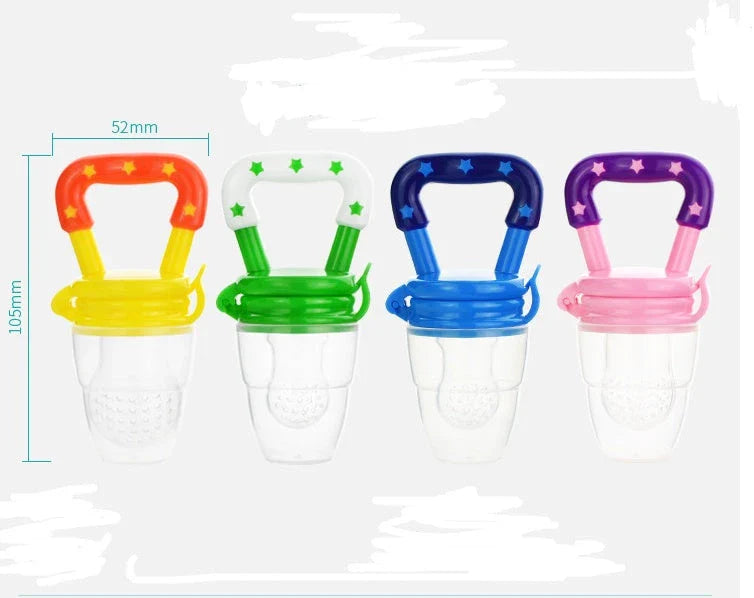 Versatile silicone pacifier with secure design to provide a safe and comfortable feeding experience for babies