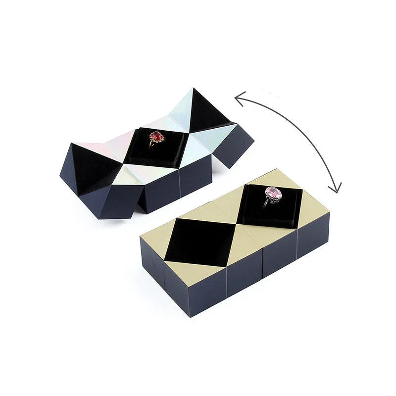 A premium Valentine's Day gift box featuring a 'magic cube' opening mechanism, designed to make marriage proposals enchanting and memorable.