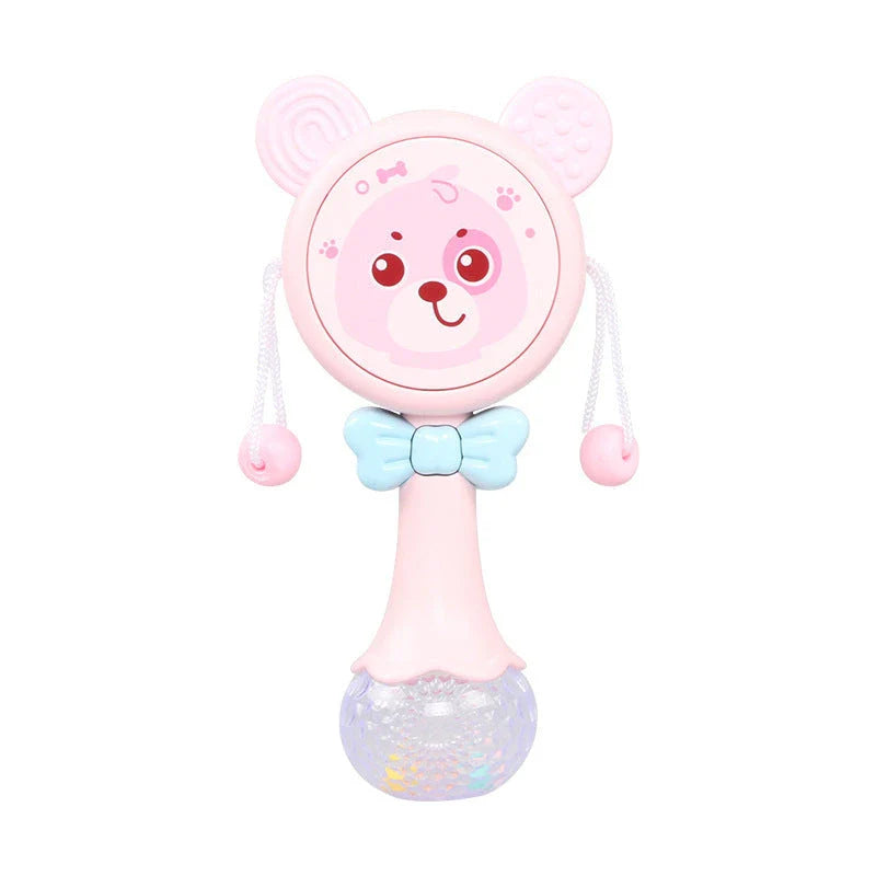 Colourful teething rattle toys featuring vibrant animal designs to captivate and soothe babies