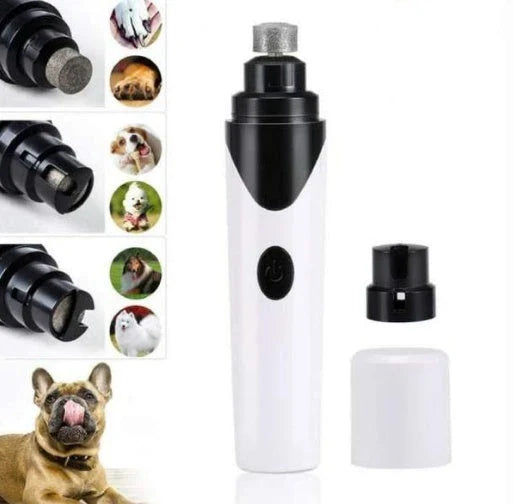 Electric pet nail grinder with low vibration and noise for stress-free grooming of cats, dogs, and other small animals