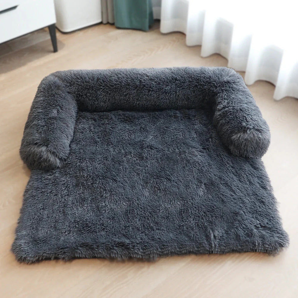 Removable pet dog mat with soft velvet fabric and self-warming polyester inner layer