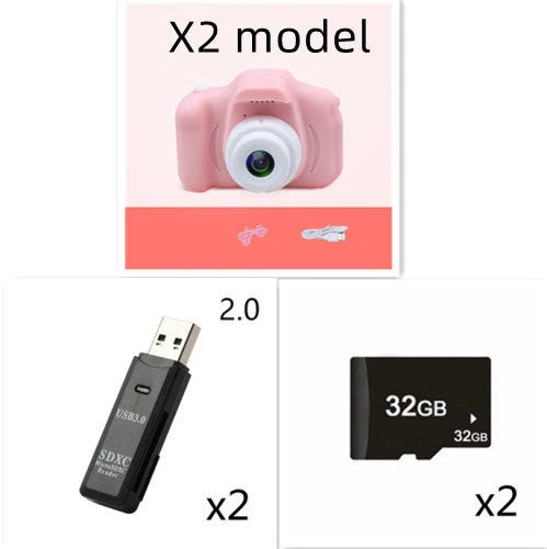 A colorful, cartoon-inspired digital camera for kids with fun filters and high-quality features