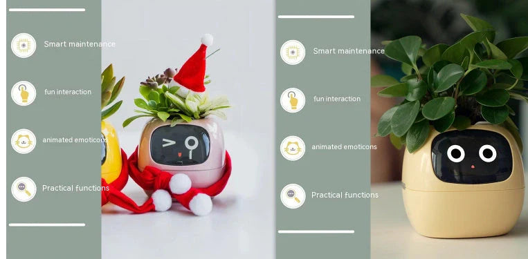 Smart Planter with AI and 7 sensors for easy plant care in various colours