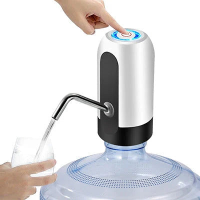 Automatic electric water bottle pump with USB charging, smart switching, and durable construction