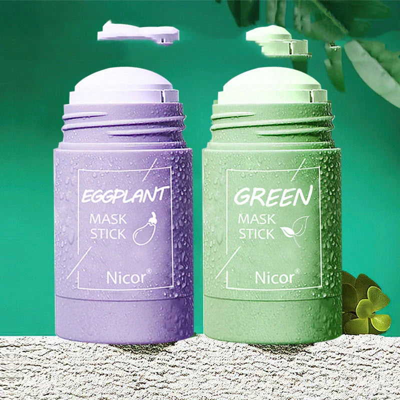 Premium green tea mud mask for oil control, acne treatment, and skin brightening