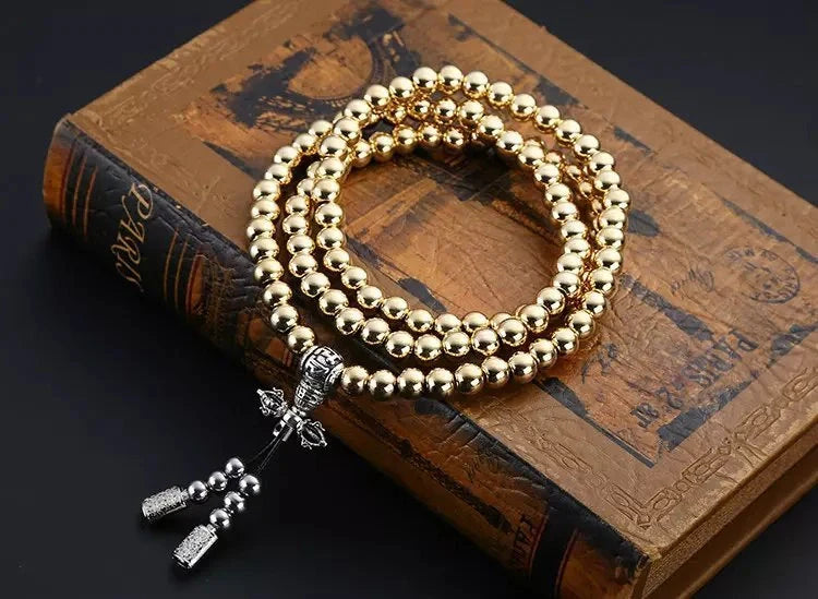 Modern stainless steel thunderbolt bead necklace, perfect for any occasion.