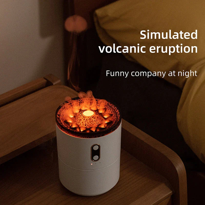 Portable essential oil diffuser with jellyfish-inspired night light for relaxing aromatherapy experience