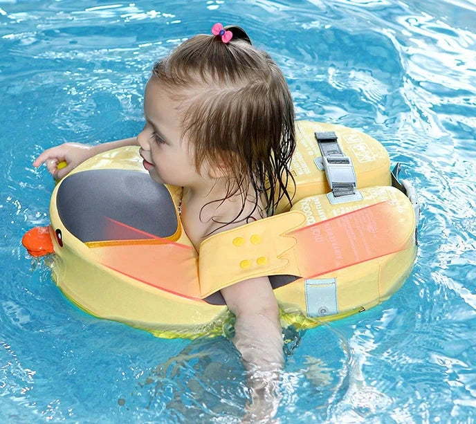 Duckling Underarm Swimming Ring for toddlers in yellow with airtight safety features