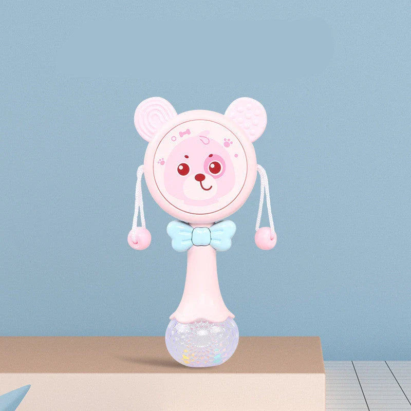 Colourful teething rattle toys featuring vibrant animal designs to captivate and soothe babies