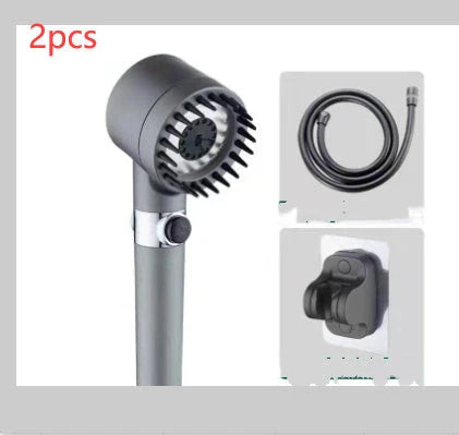 Premium 3-mode high-pressure shower head with detachable filter, made of durable ABS material for a relaxing and refreshing shower experience.