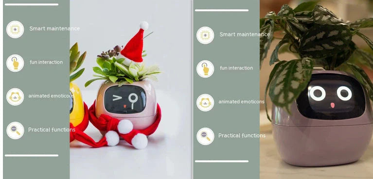 Smart Planter with AI and 7 sensors for easy plant care in various colours