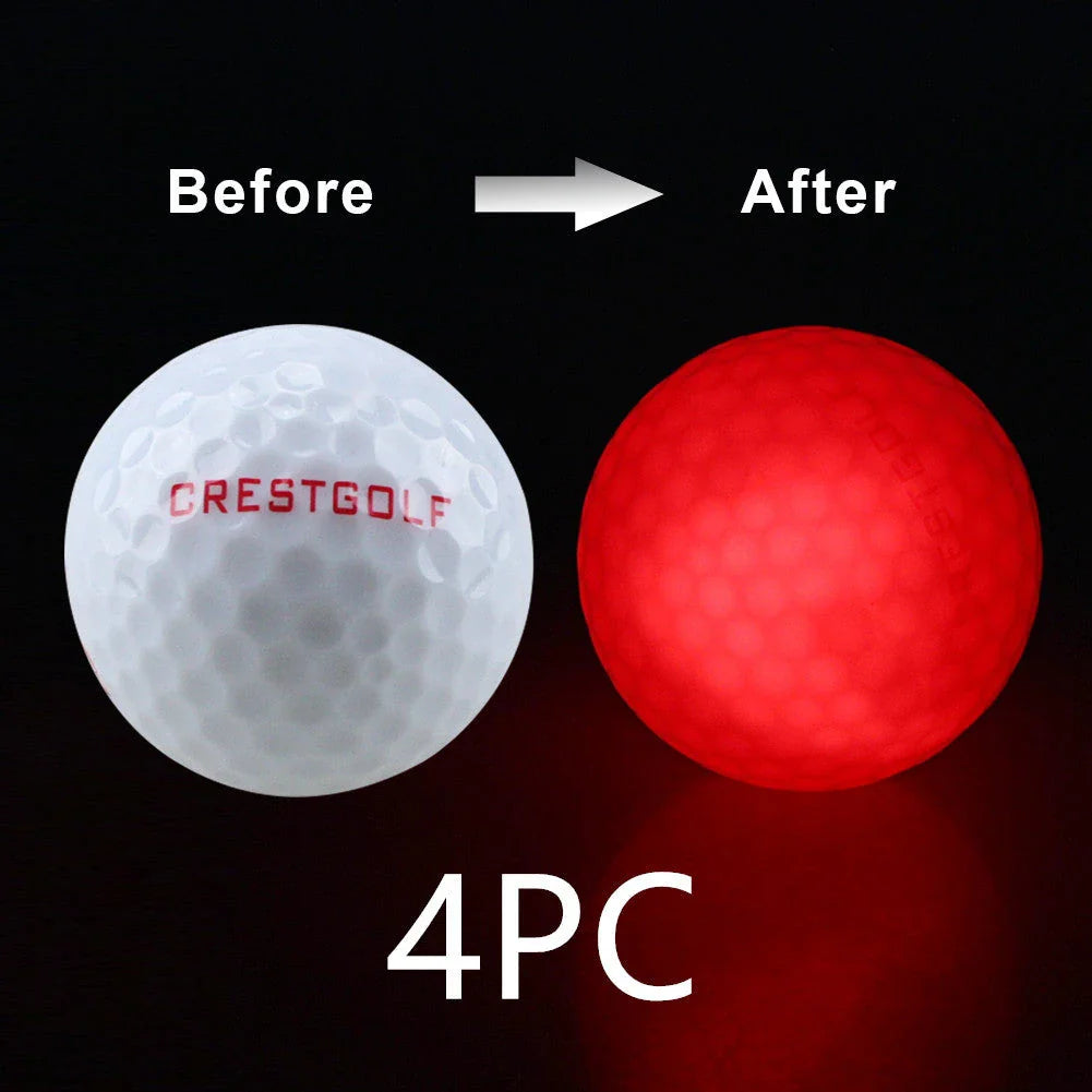 Luminous golf balls emitting a trail of light as they soar through the night sky, offering a captivating golfing experience.
