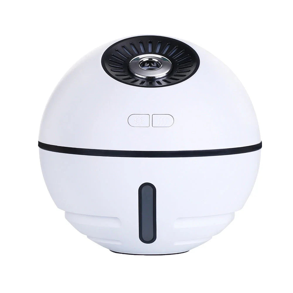 Cordless humidifier with rechargeable battery, LED lighting, and compact design for home or office use