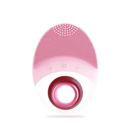 Luxurious electric face cleansing brush with wireless charging, silicone bristles, and advanced sonic technology for deep, thorough cleansing
