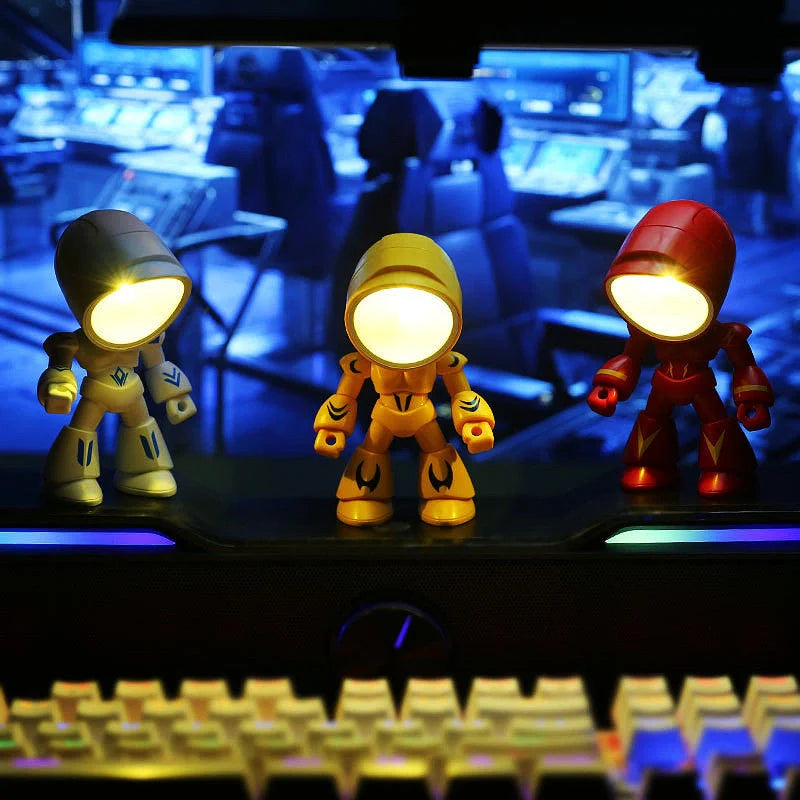 Mini LED Hero Robot Table Lamp with adjustable arms and 360° rotating head