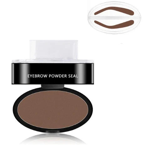 Precision Eyebrow Enhancing Makeup Kit with Stamp and Powder for Flawless Brows