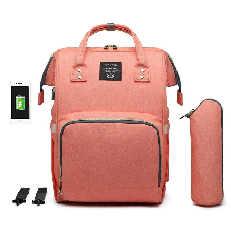Stylish Mummy Bag - Multifunctional Large Capacity Organiser for Busy Parents in various colours and styles