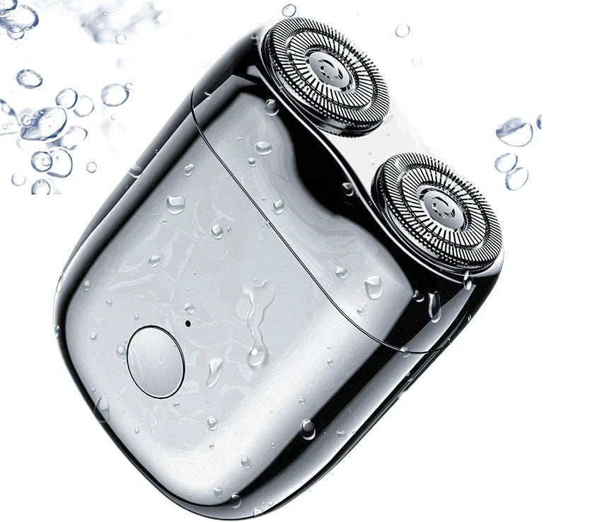 Premium cordless electric shaver for men with stainless steel blades, USB charging, and a sleek gift box design