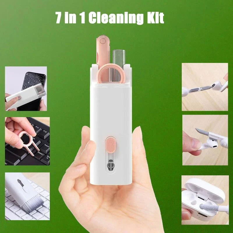 Multifunctional Bluetooth Earbuds Cleaning Kit with Silicone Tips, Retractable Brush, and Microfibre Cloth for UK Tech Enthusiasts