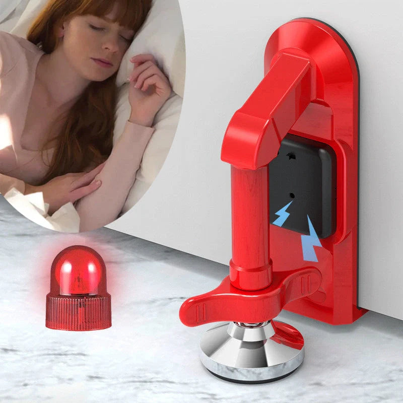 Portable door lock with alarm for travel security in aluminium alloy
