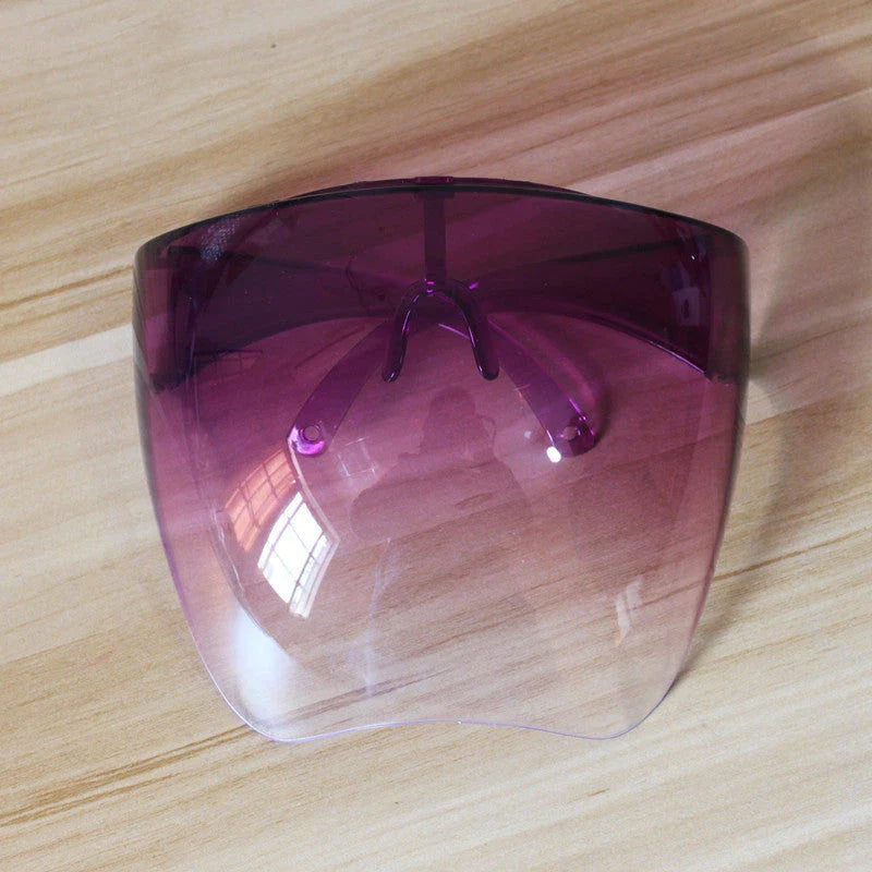 Premium multi-function face shield glasses with anti-fog coating, durable plastic frame, and crystal-clear lenses for sun protection and safety