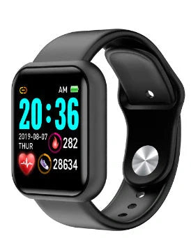Premium Y68 Colour Smart Watch with Vibrant Display, Comprehensive Health Tracking, and Sleek Silicone Strap