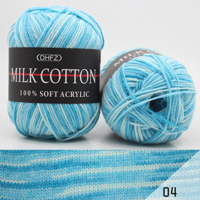 Vibrant multi-colour jacquard knitting yarn for creative projects