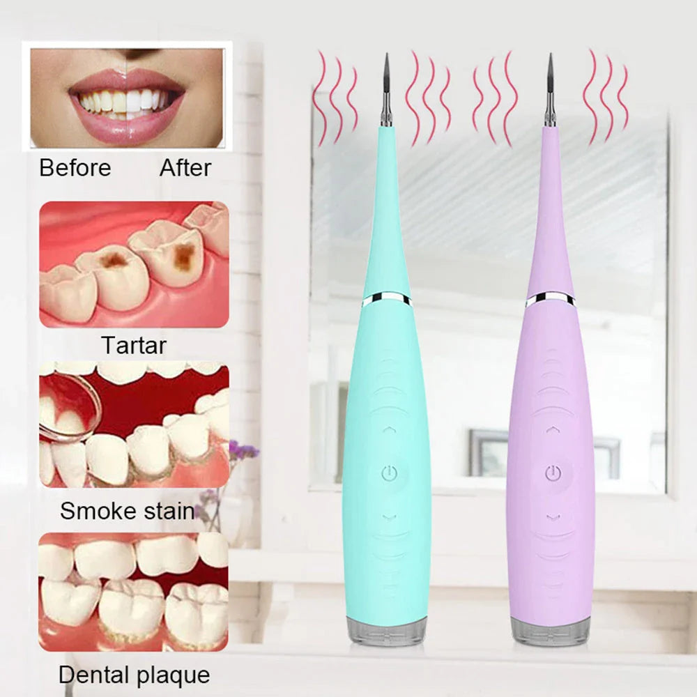 Waterproof Electric Toothbrush Cleaner with Vibrating Head, Silica Gel and ABS Materials, Ergonomic Handle for Effective Plaque and Tartar Removal