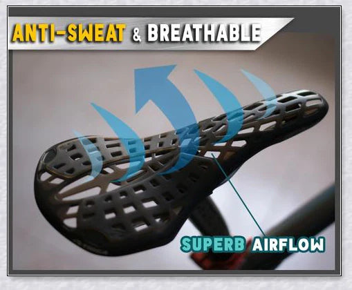 Inbuilt Saddle Suspension - Ergonomic bicycle seat with shock-absorbing design for comfortable cycling