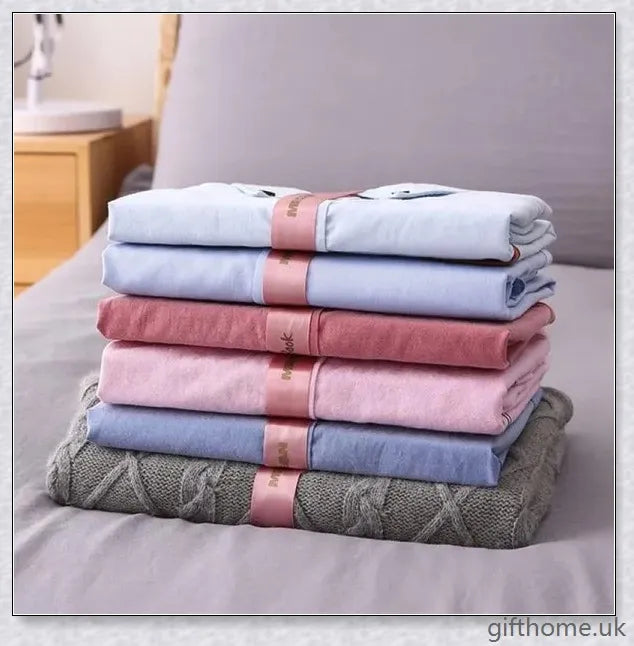 Dress Book - Space-Saving Clothes Folder Organiser with pink and gold colour options, neatly folded clothes, and a tidy wardrobe.