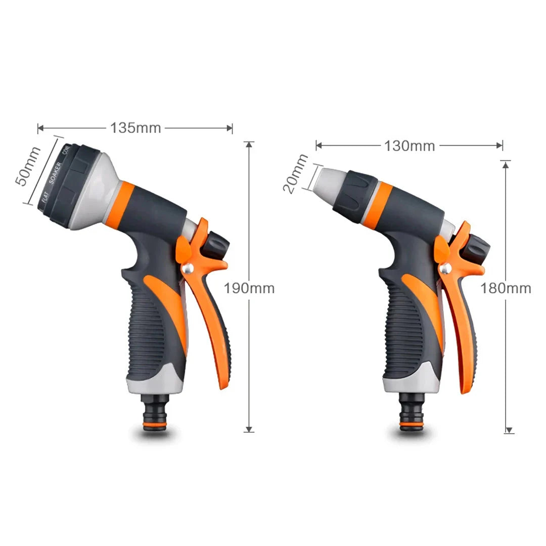 High-quality, durable spray nozzle with adjustable water pressure and versatile spray patterns for gardening and car washing needs