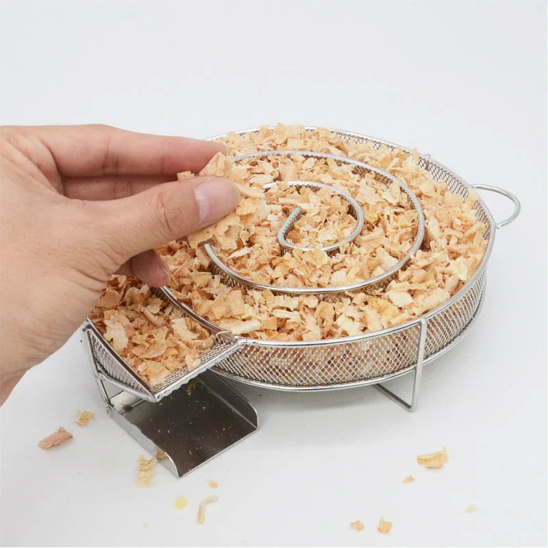 Trendha Cold Smoke Generator for Barbecue Grilling with Durable Metal Construction and Innovative Maze Design