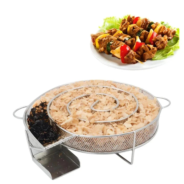 Trendha Cold Smoke Generator for Barbecue Grilling with Durable Metal Construction and Innovative Maze Design