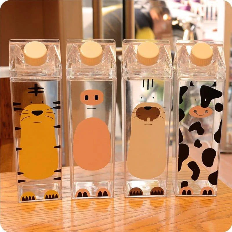 Colourful cartoon animal patterned water bottle made of durable ABS material