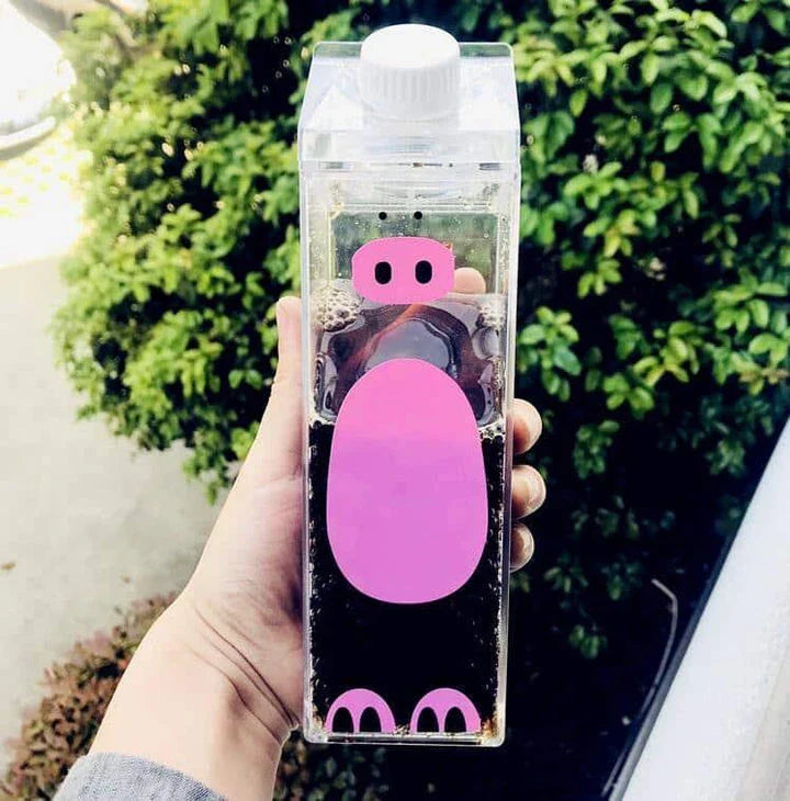 Colourful cartoon animal patterned water bottle made of durable ABS material