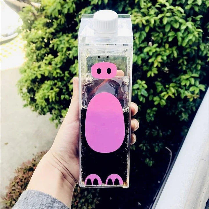 Colourful cartoon animal patterned water bottle made of durable ABS material