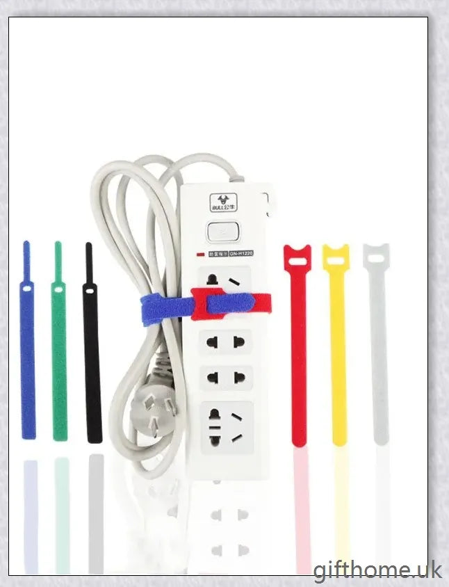 Back To Back Velcro Cable Management - Premium nylon cable organiser for tidy workspace and entertainment setup