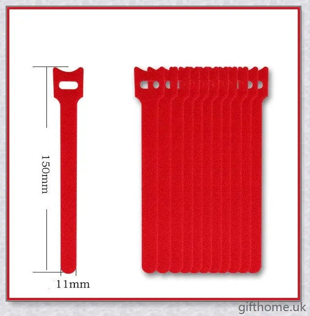 Back To Back Velcro Cable Management - Premium nylon cable organiser for tidy workspace and entertainment setup