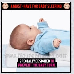 Newborn Baby Sleep Fixed Position & Anti Roll Pillow with air vent bumpers and mesh fabric for comfort and breathability