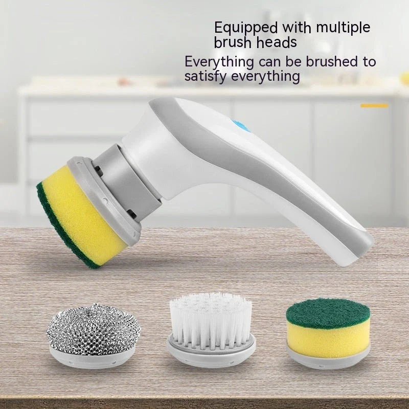 Cordless Electric Cleaning Scrubber Brush with 4 Interchangeable Brush Heads for Powerful, Versatile Cleaning on All Surfaces