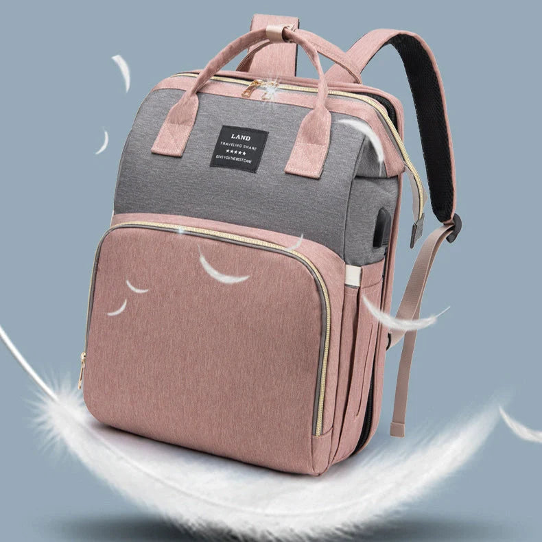 New Mummy Baby Crib Backpack with insulated milk storage compartment and large capacity