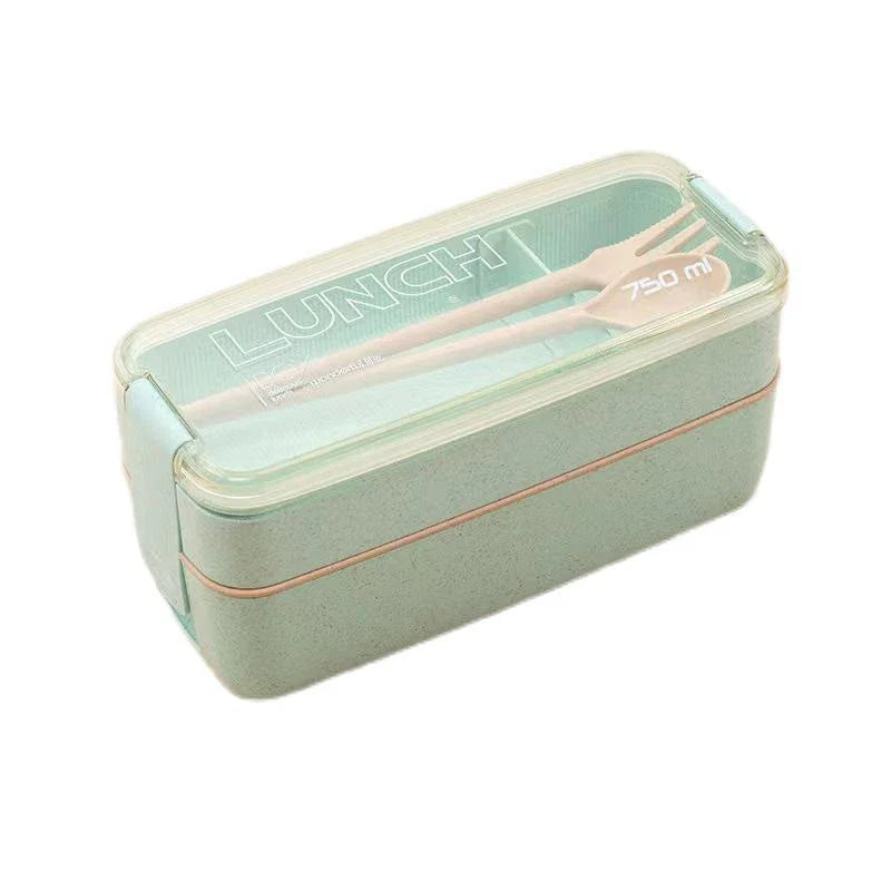 A stylish microwave-safe lunch box with a removable soup mug in various colours, including pink, green, and apricot