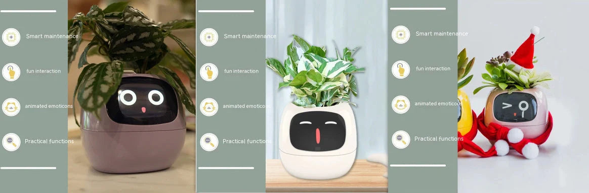 Smart Planter with AI and 7 sensors for easy plant care in various colours